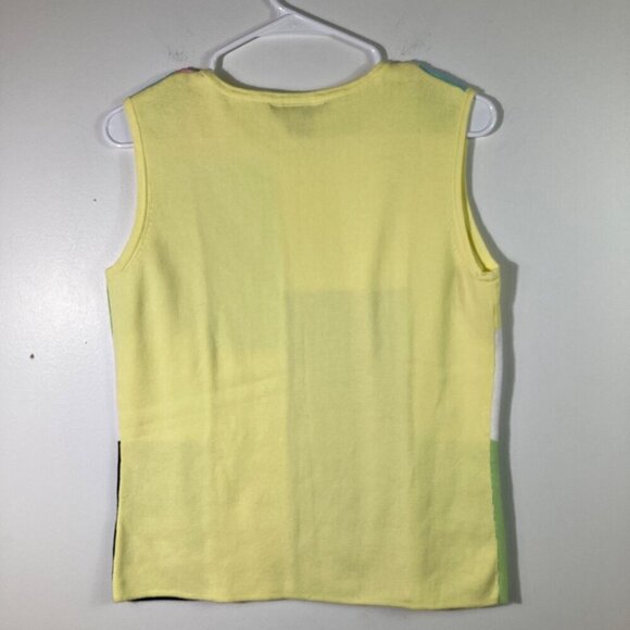 Womens Goodclothes Cotton Pastel Colorblock Knit Top Vest Sleeveless M - Picture 2 of 6